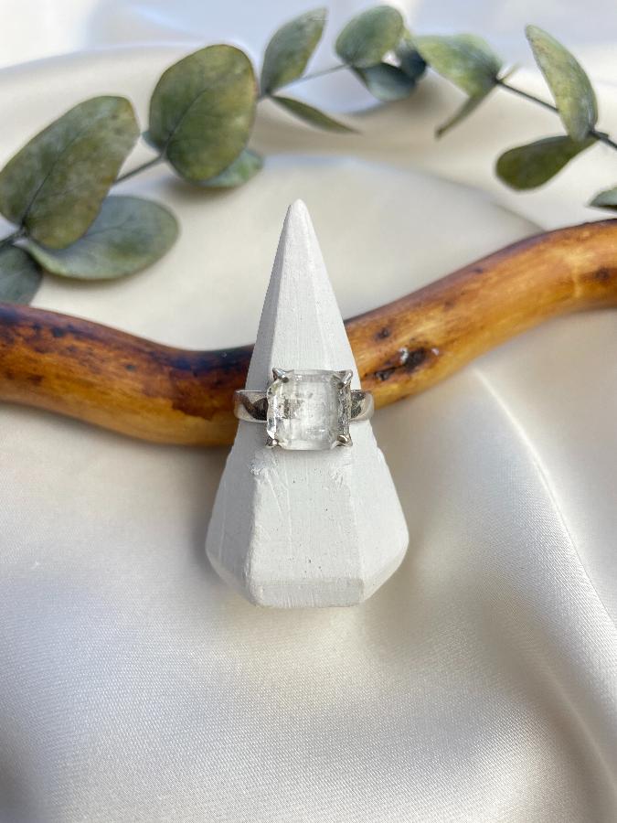 купить Кольцо из серебра с херкимером (херкимерский кварц), 16,5 размер , фото 2