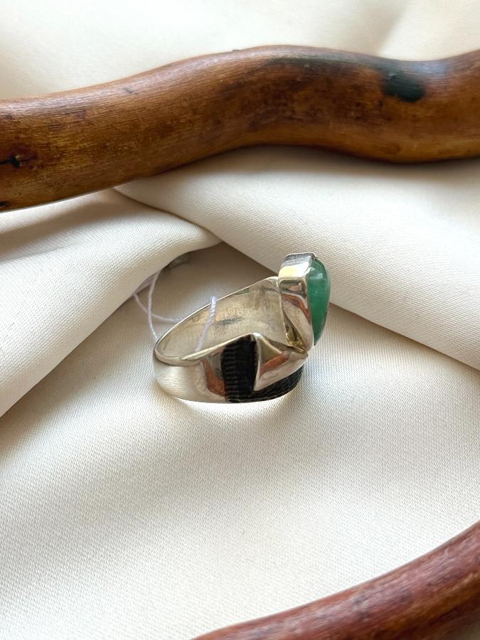 купить Кольцо из серебра с бериллом, 17,5 размер  , фото 3