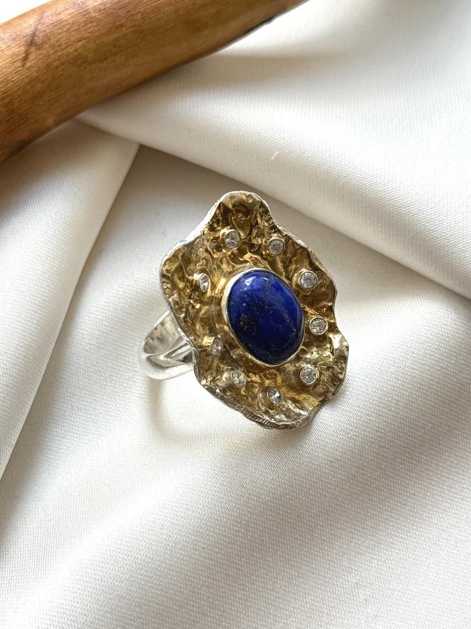 купить Кольцо из серебра с лазуритом,17,8 размер  , фото 1