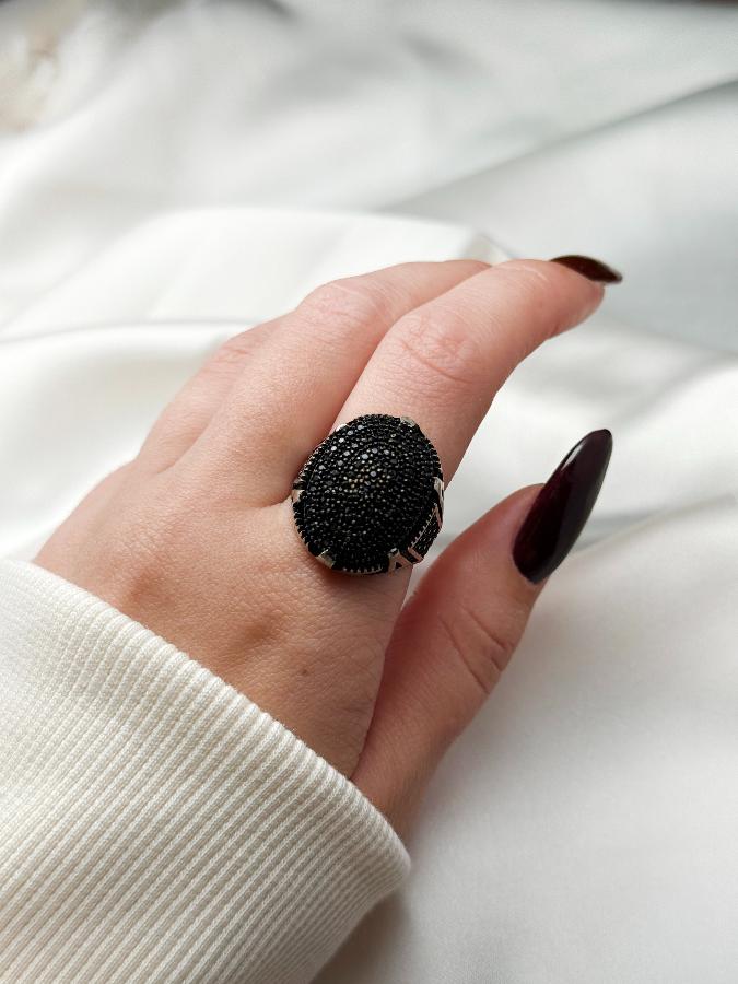 Кольцо из серебра с кристаллами,19 размер U-2997, фото 5