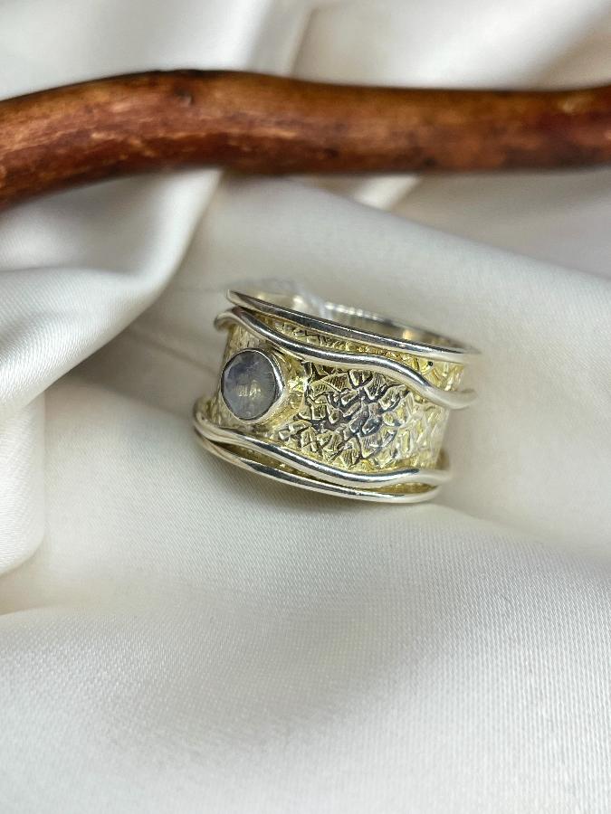 купить Кольцо из серебра с лунным камнем,17,5 размер  , фото 4