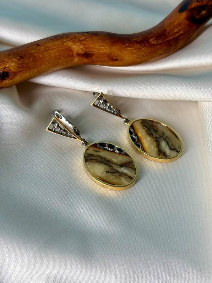 купить Серьги из серебра с янтарем , фото 3