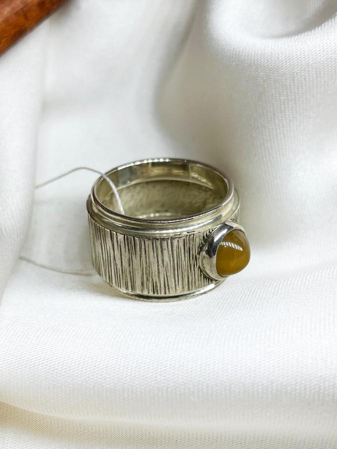 Кольцо из серебра с сердоликом,18 размер  U-633, фото 3