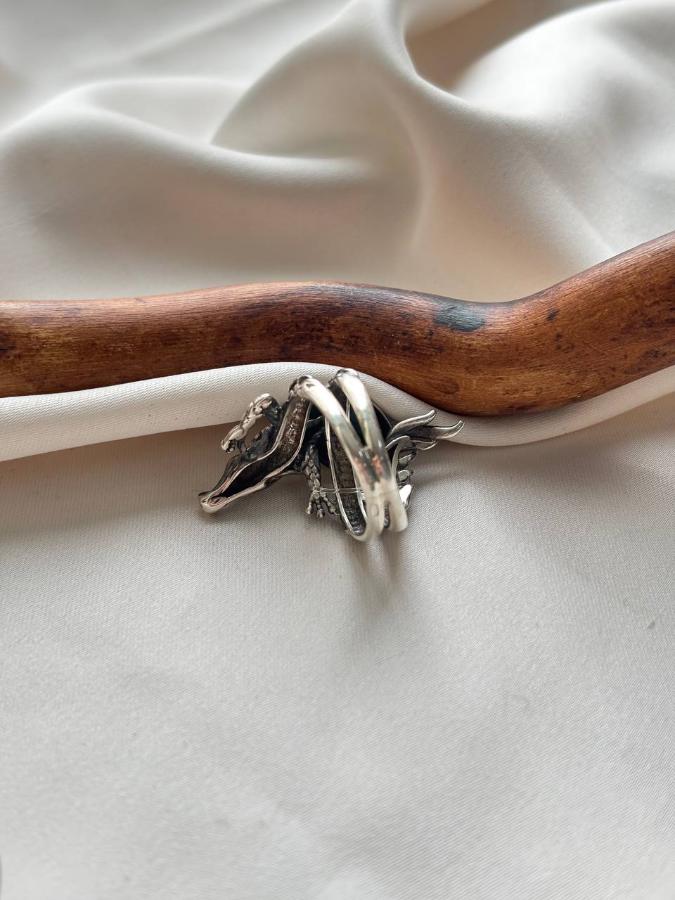 купить Кольцо из серебра с диоптазом  , фото 2