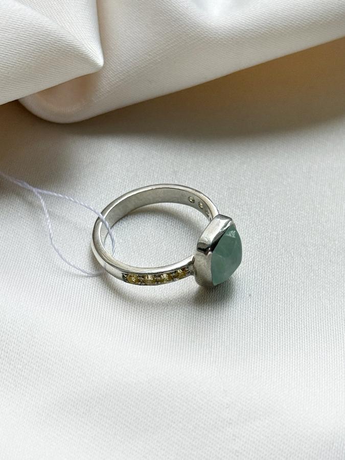 купить Кольцо из серебра с аквамарином,15,5 размер  , фото 3