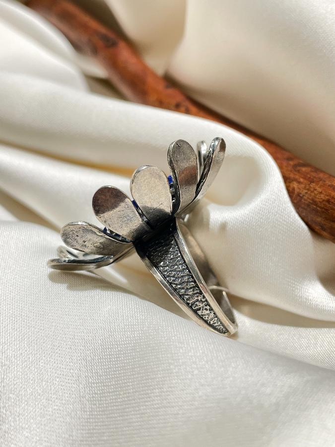 Кольцо из серебра с азуритом, 18 размер U-94, фото 4