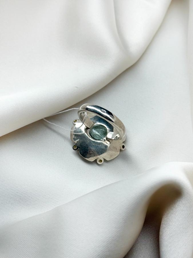 купить Кольцо из серебра с аквамарином,16 размер  , фото 4