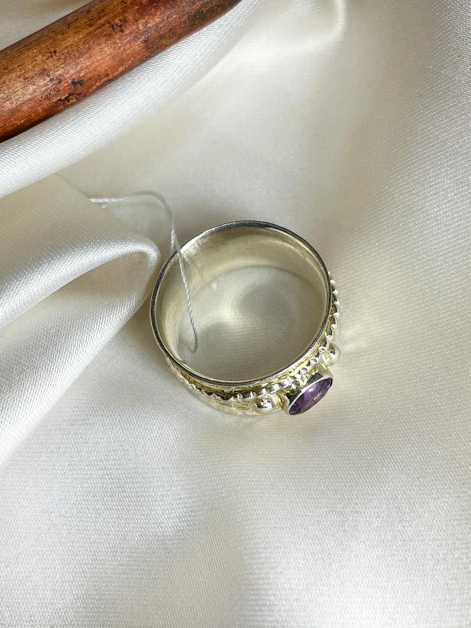 купить Кольцо из серебра с аметистом,20 размер , фото 5