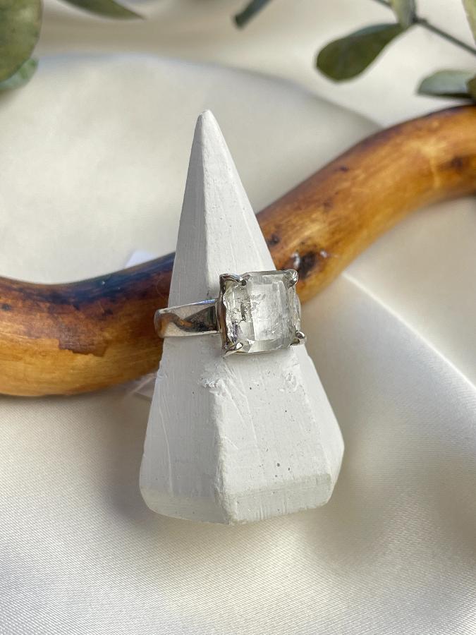 купить Кольцо из серебра с херкимером (херкимерский кварц), 16,5 размер , фото 3