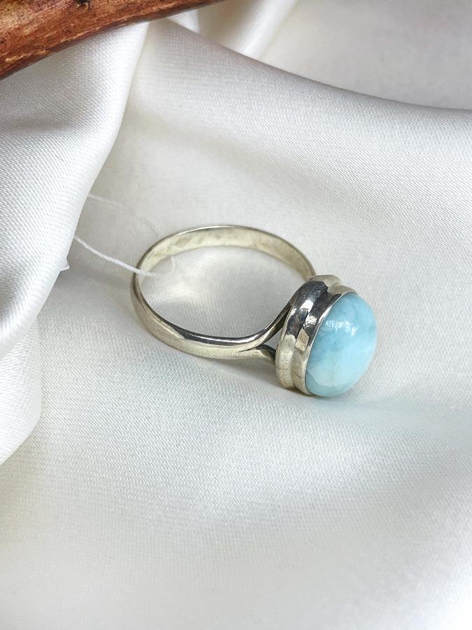 купить Кольцо из серебра с ларимаром,19 размер  , фото 3