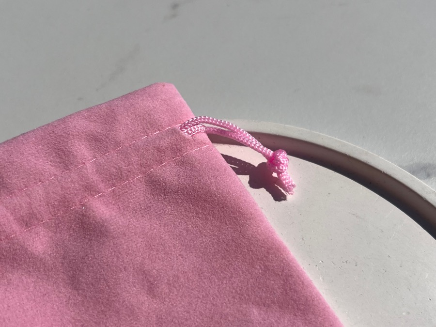 Бархатный мешочек розового цвета , фото 3