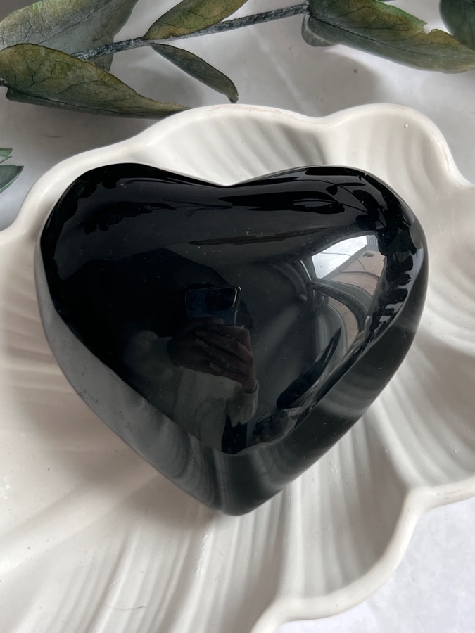 Сердце из обсидиана 3,9 х 6 х 6,7 см SR-0079, фото 1