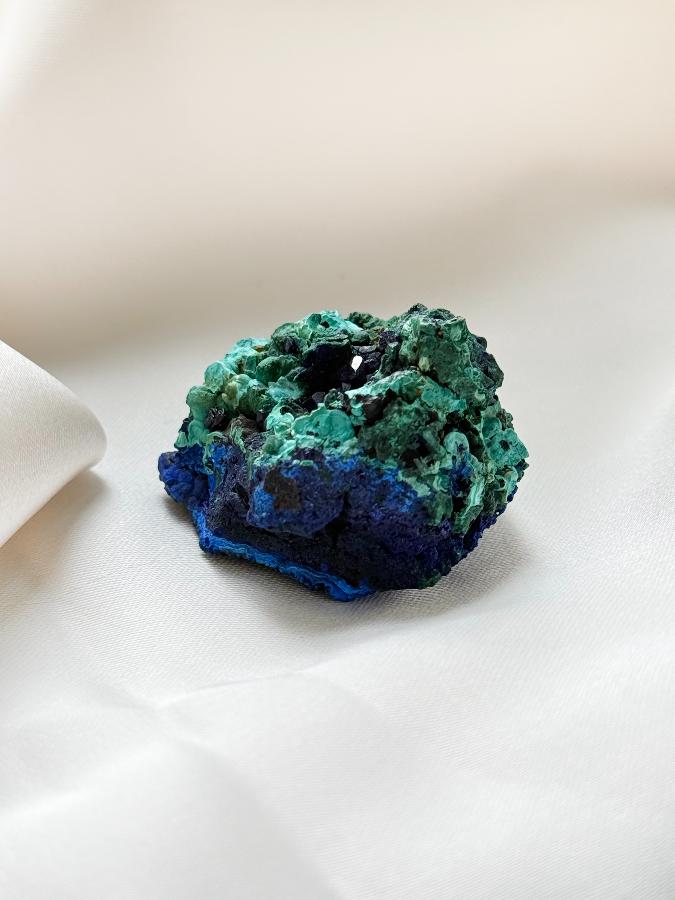 Образец азурмалахита,3,3х 3 х 2,5 см OBM-1592, фото 5