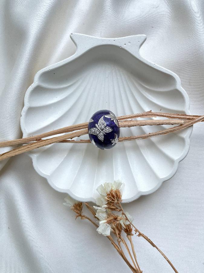 купить Кольцо из серебра с фианитом, 17,5 размер , фото 2