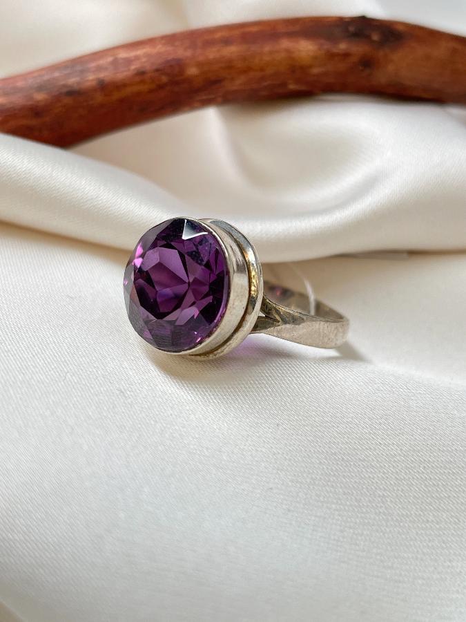купить Кольцо из серебра с аметистом, 17,5 размер  , фото 1