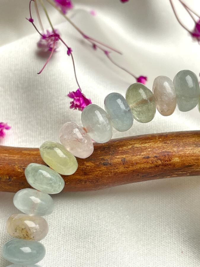 Браслет из морганита, d-5,5 см BRS-2124, фото 4