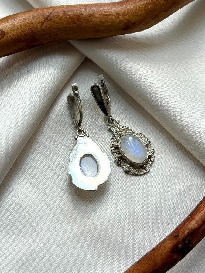 купить Серьги из серебра с адуляром (лунный камень) , фото 5