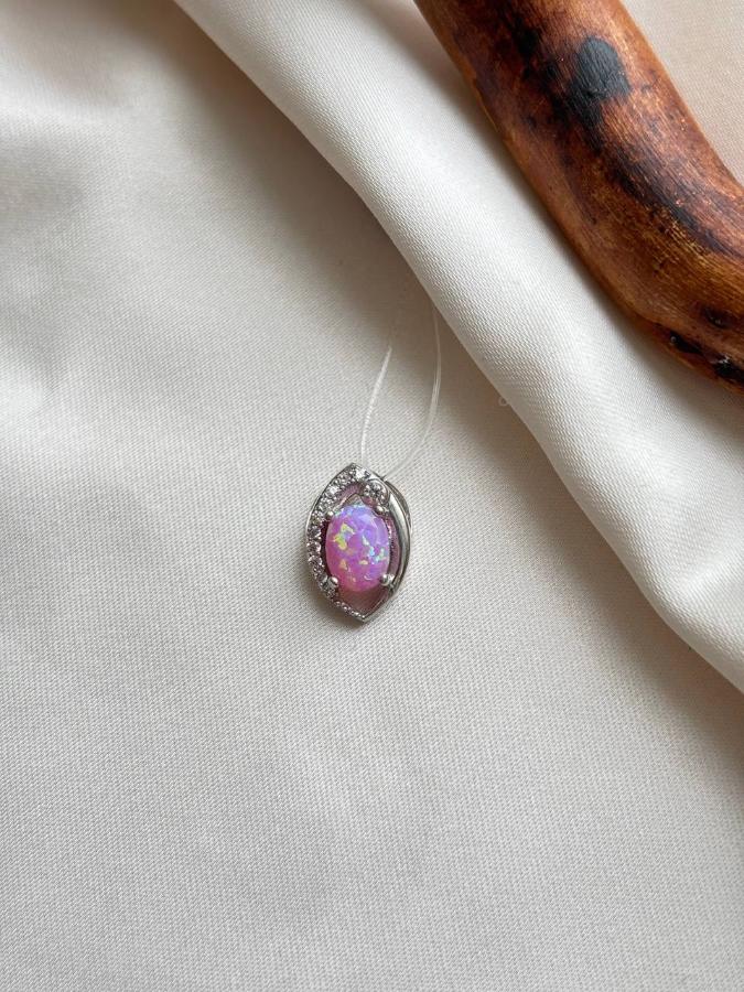 купить Кулон из серебра с опалом (синтетический)  , фото 2