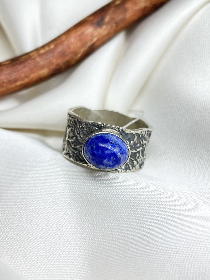 купить Кольцо из серебра с лазуритом,18,5 размер  , фото 2