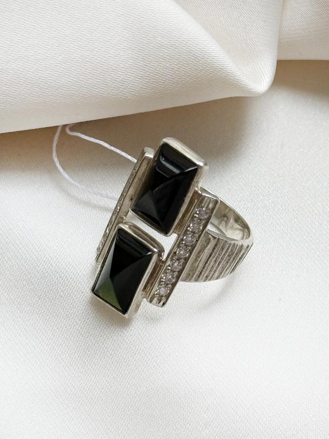 купить Кольцо из серебра с верделитом (зеленый турмалин),16 размер , фото 1