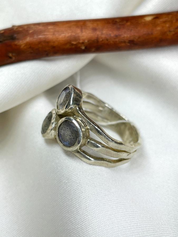 Кольцо из серебра с лабрадором,19,5 размер U-3392, фото 2