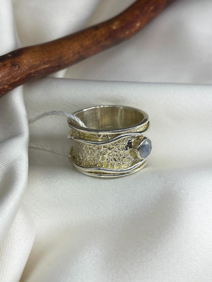 купить Кольцо из серебра с лунным камнем,17,5 размер  , фото 3