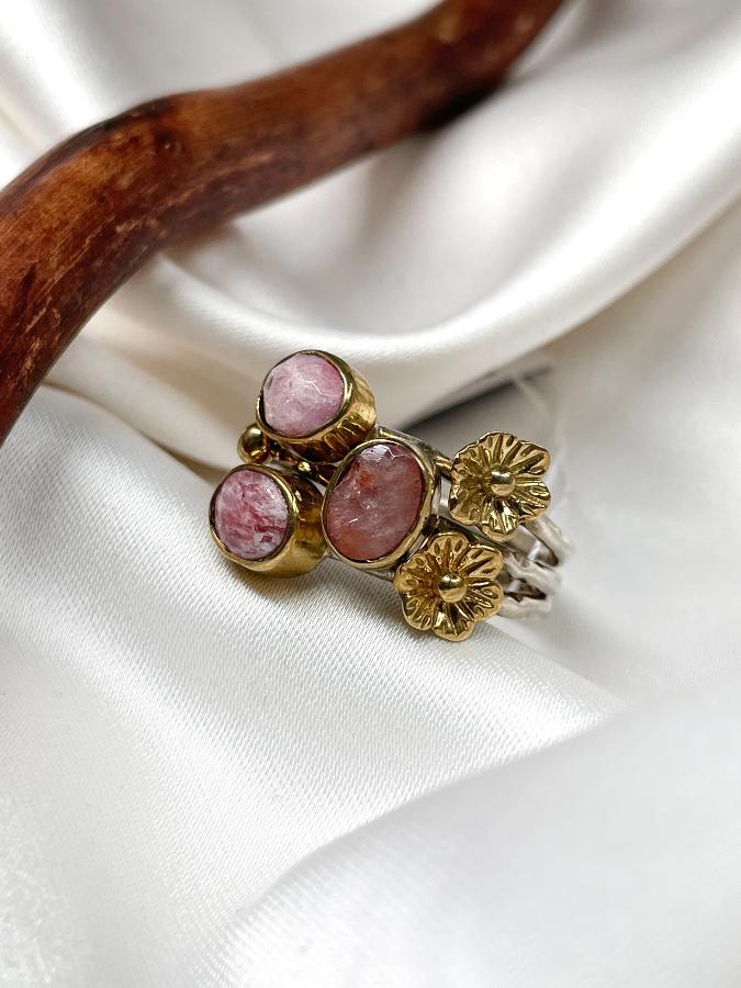 купить Кольцо из серебра с корунд-рубином,18 размер  , фото 4