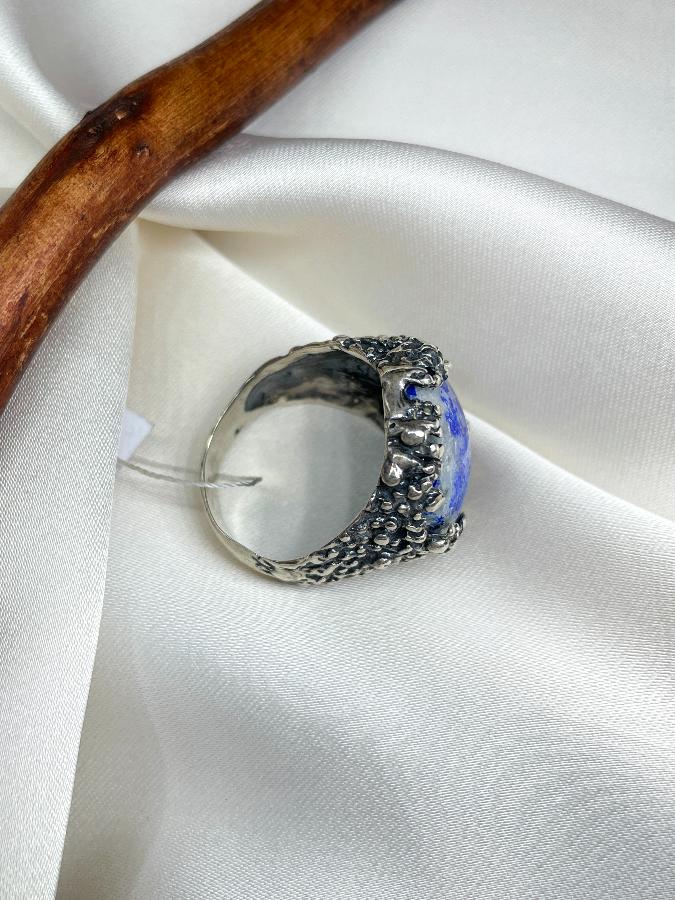 купить Кольцо из серебра с лазуритом,19 размер  , фото 5