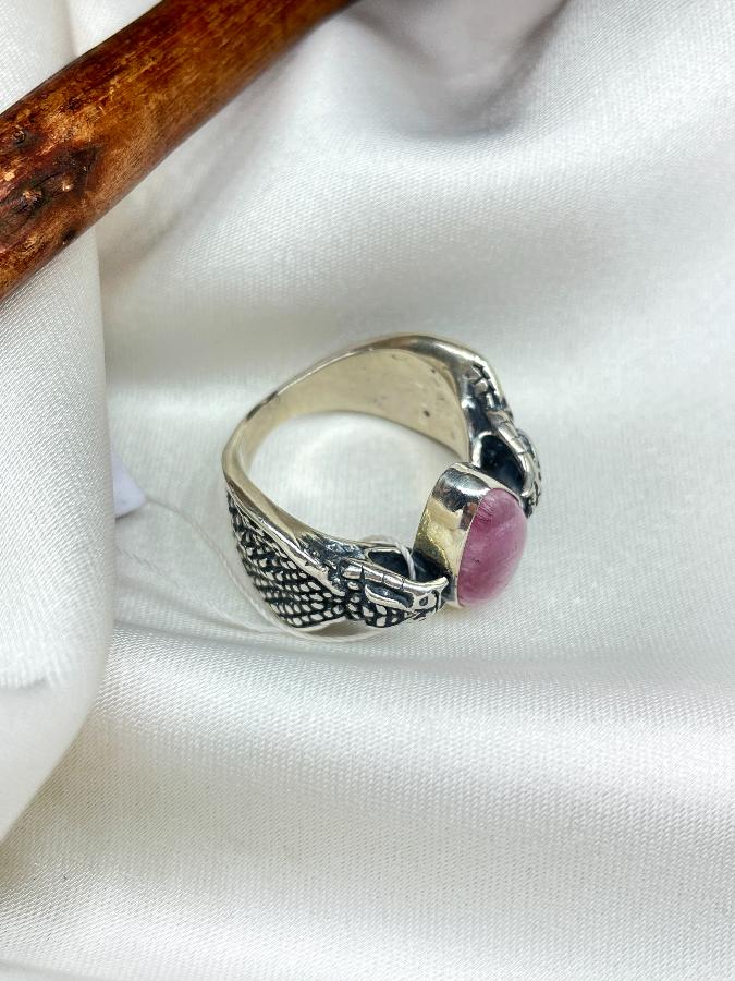 купить Кольцо из серебра с турмалином,18,5 размер  , фото 3