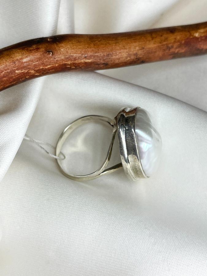 купить Кольцо из серебра с жемчугом,17 размер  , фото 5