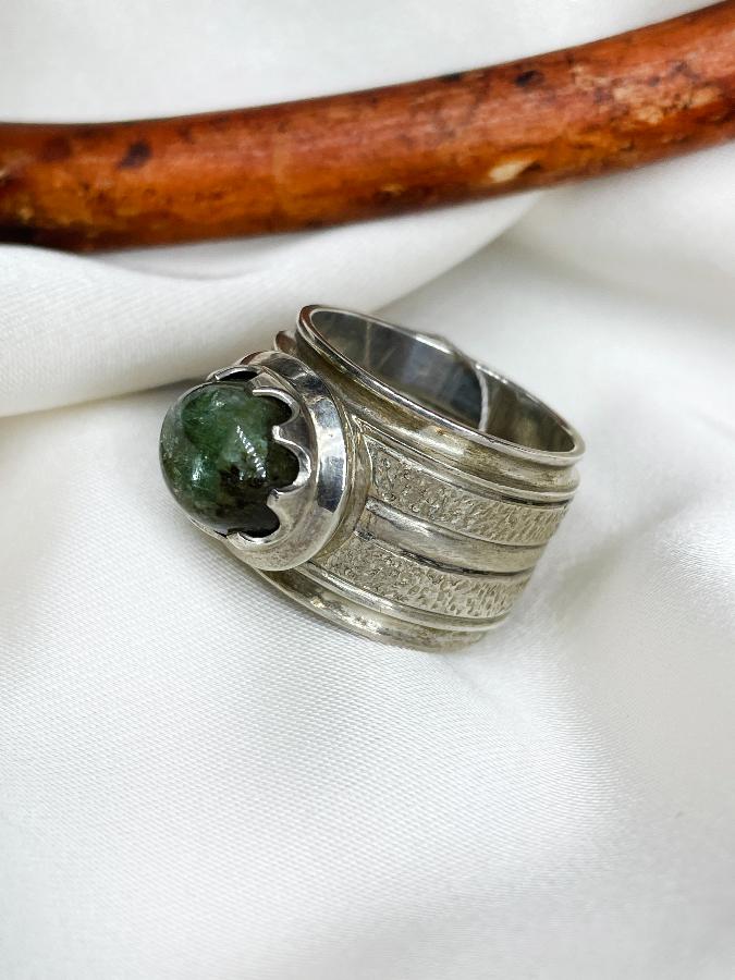 купить Кольцо из серебра с бериллом, 19 размер , фото 4