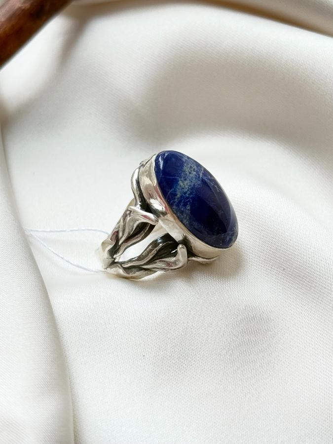 купить Кольцо из серебра с лазуритом,17 размер  , фото 3