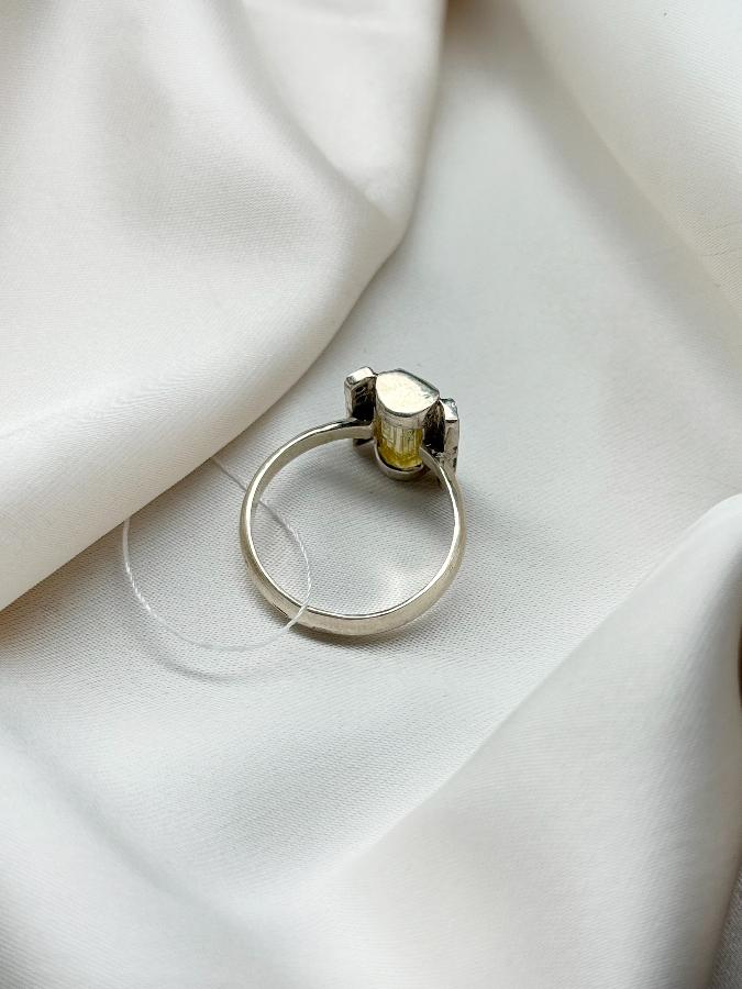 купить Кольцо из серебра с гелиодором, 19 размер , фото 4