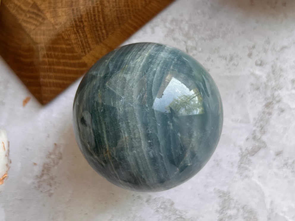 Шар из голубого оникса, d - 5,5 см SH-0246, фото 3