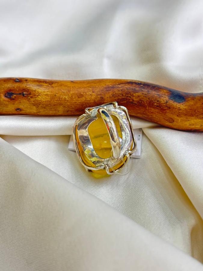 купить Кольцо из серебра с янтарем , фото 3