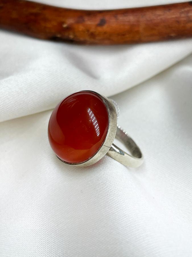 купить Кольцо из серебра с сердоликом,16,5 размер , фото 3