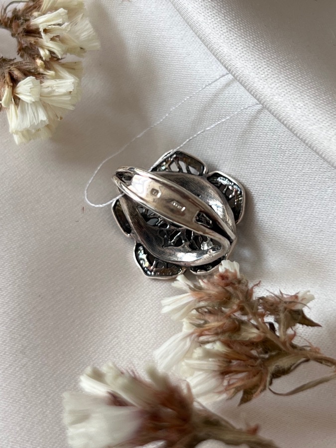 Кольцо из серебра с бирюзой, 18 размер KL-1150, фото 4