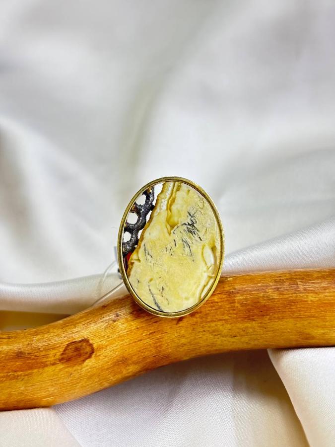 купить Кольцо из серебра с янтарем , фото 2