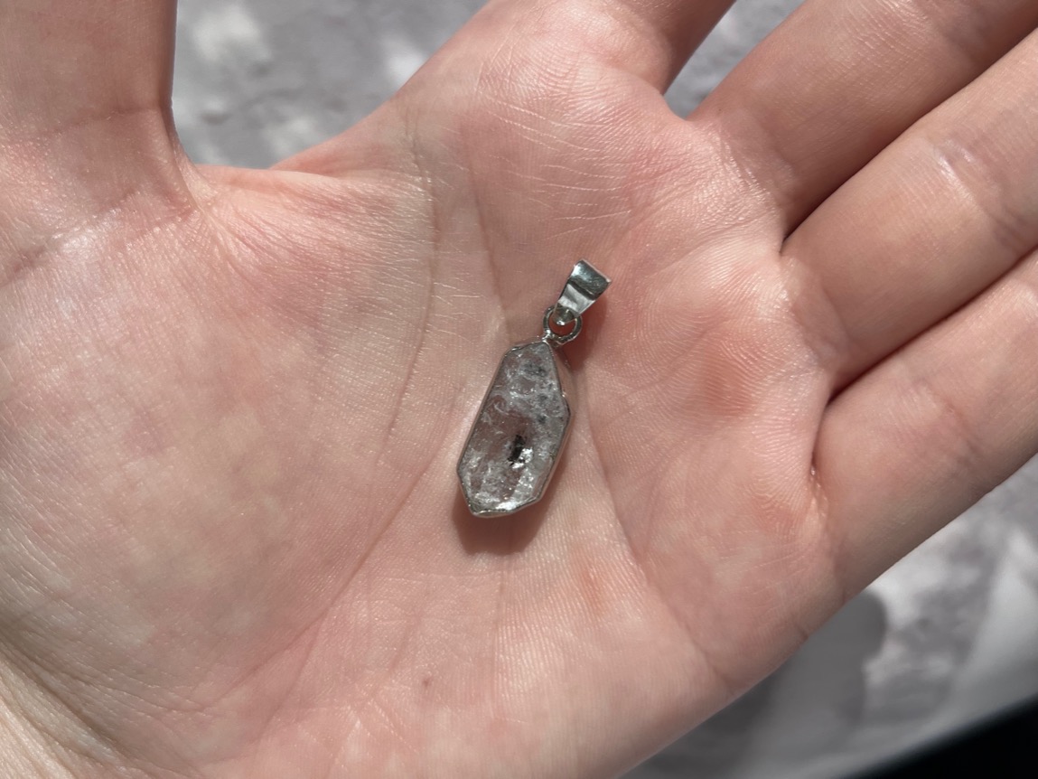 Кулон с алмазом херкимера (херкимерский кварц) KU-0741, фото 4