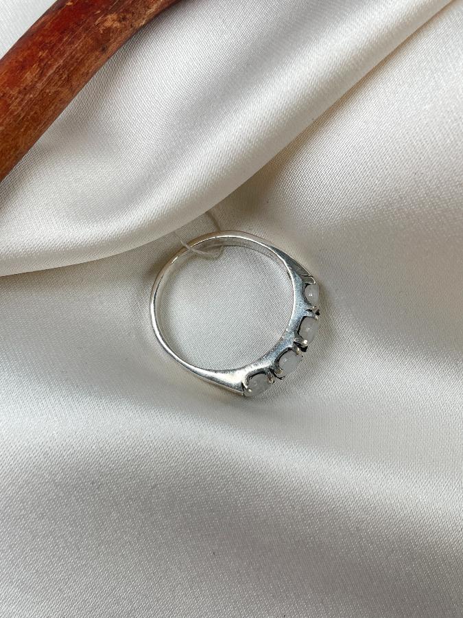 купить Кольцо из серебра с лунным камнем, 18,5 размер  , фото 4