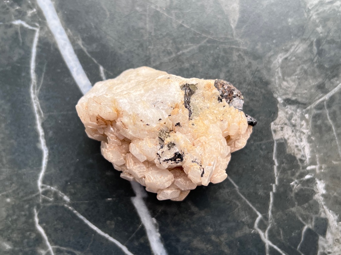 Кальцит, сфалерит, пирит, 8,4 х 5,6 х 6,5 см   OBM-0355, фото 4
