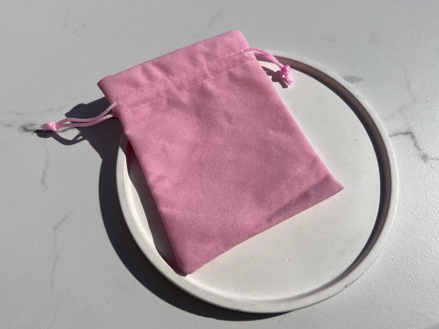 Бархатный мешочек розового цвета , фото 2