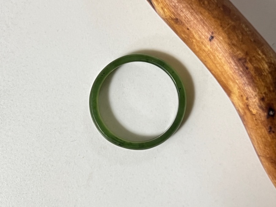 Кольцо из цельного нефрита, 20,7 размер KL-1077, фото 3