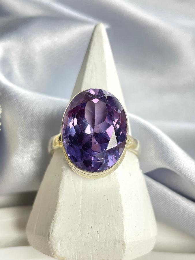 купить Кольцо из серебра с александритом,18,5 размер , фото 1