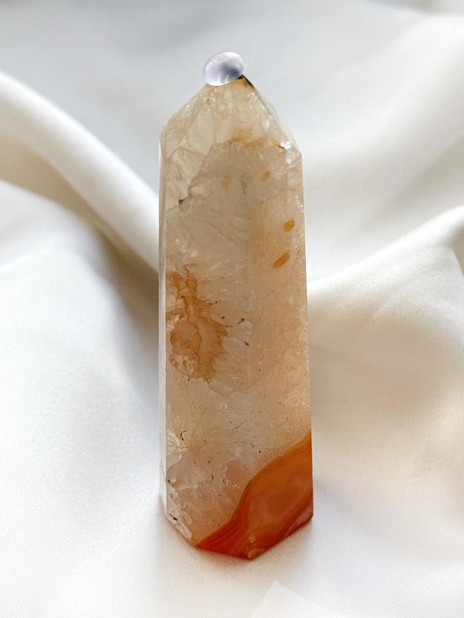 Столбик (обелиск) из сердолика, 8 х 2,7 см ST-0017, фото 1