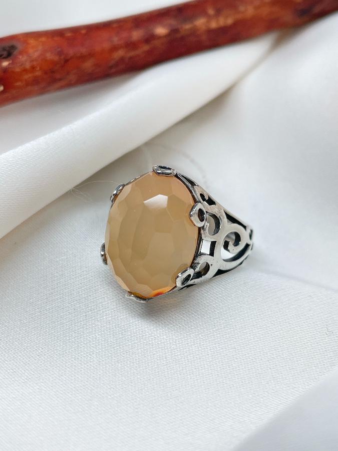 Кольцо из серебра с сердоликом,18,5 размер  К-125, фото 1