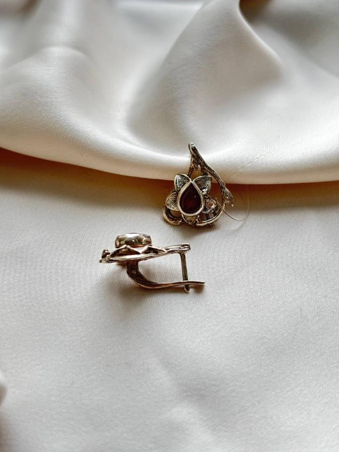 купить Серьги из серебра с турмалином  , фото 1