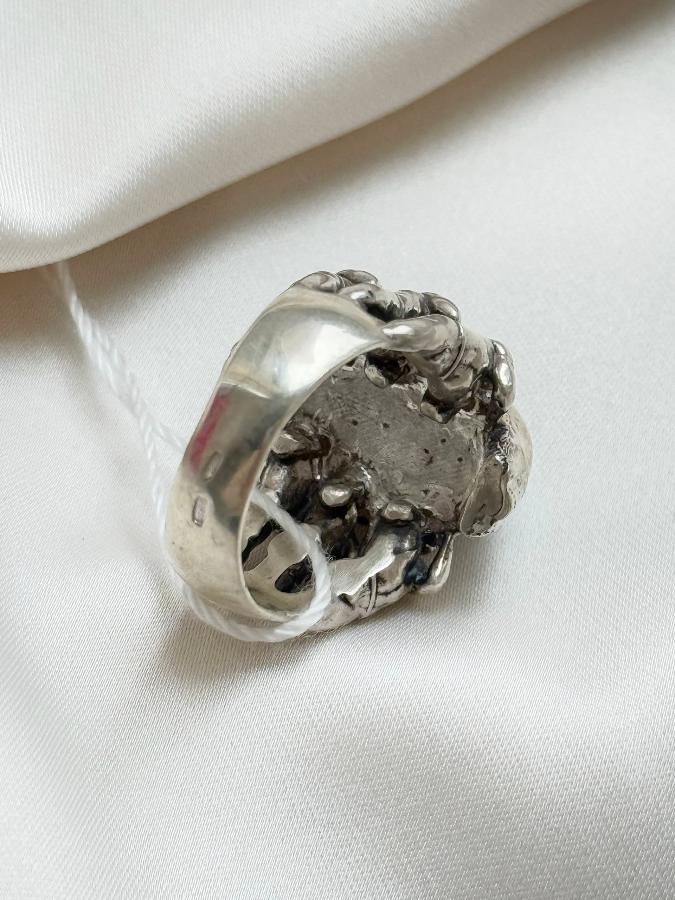 купить Кольцо из серебра с чароитом,18 размер , фото 2