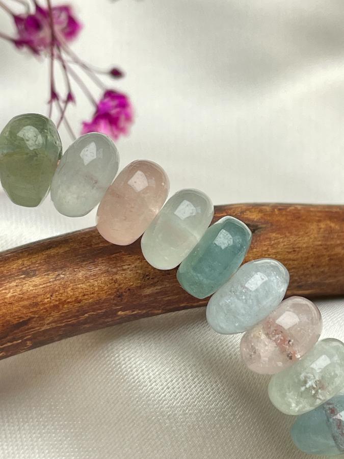 Браслет из морганита, d-5,5 см BRS-2124, фото 1