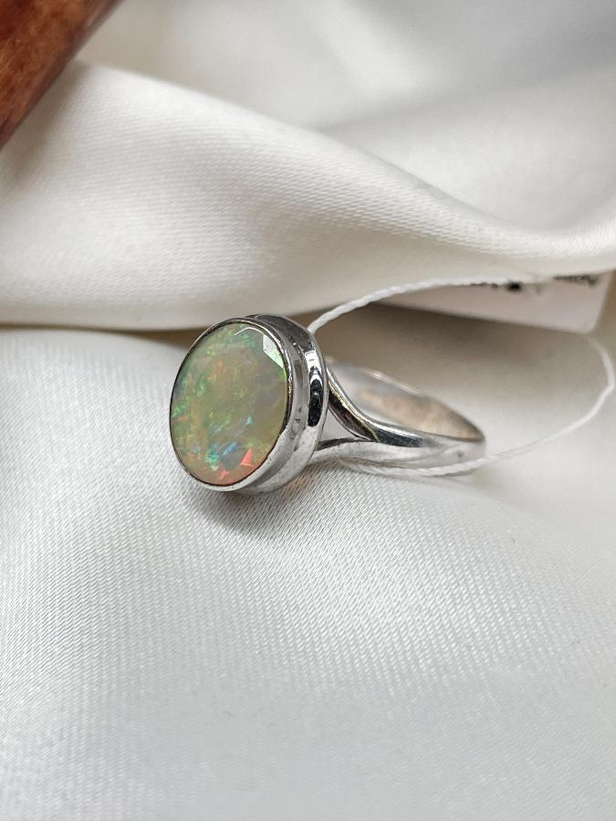 купить Кольцо из серебра с опалом, 17,5 размер  , фото 1